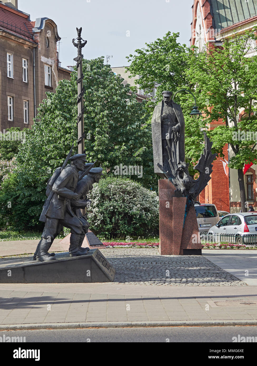 Cracovia Monumento per le legioni di Marshall Jozef Pilsudski Polonia Foto Stock