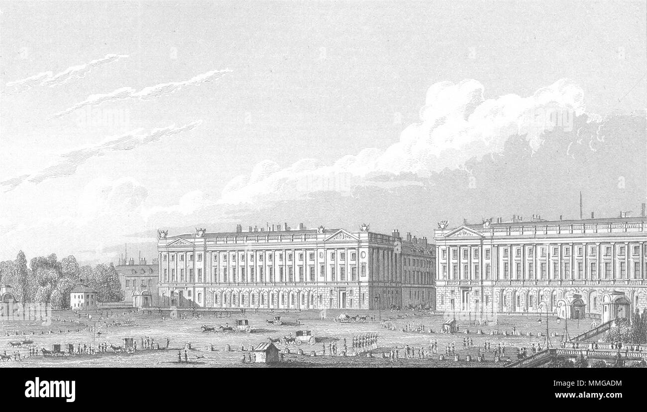 Parigi. Place Louis cogliere. Pugin cavalli carrelli 1834 antica stampa Foto Stock