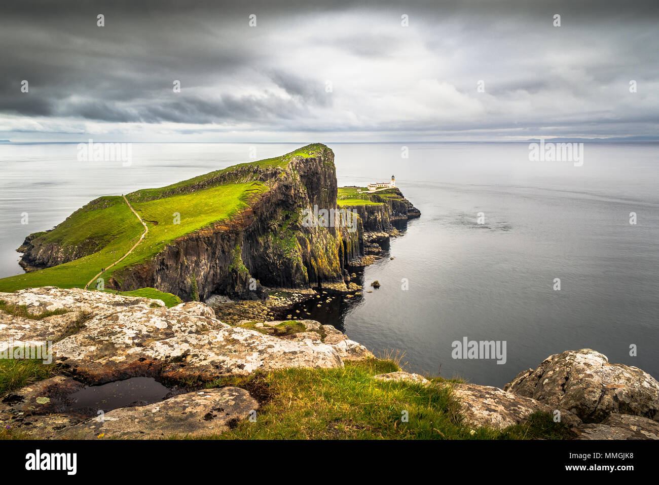 Faro sull isola di Skye Foto Stock