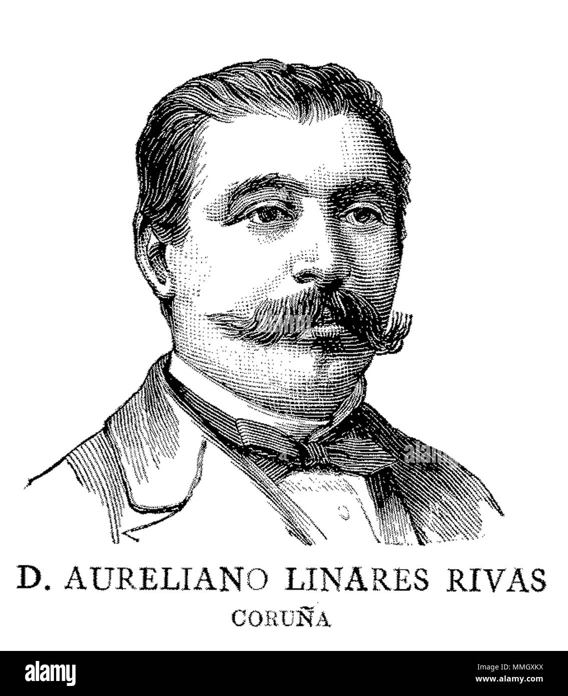 64 Aureliano Linarez Rivas (la Ilustración Gallega y Asturiana, 1880) Foto Stock