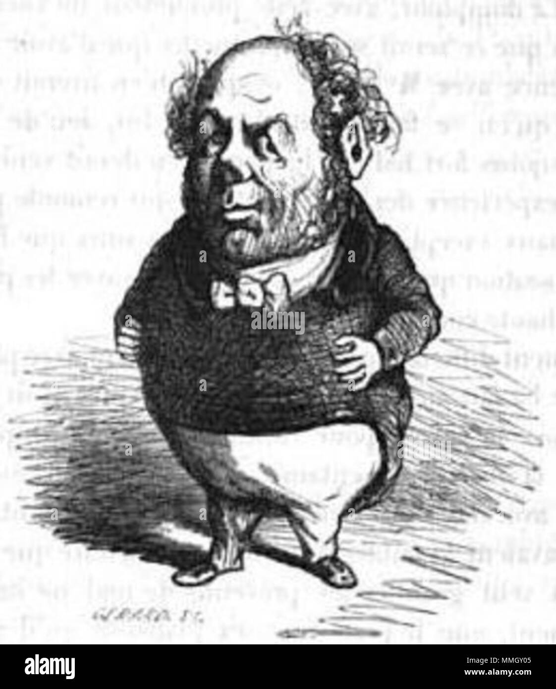 . Français : Caricatura de Henri Georges Boulay de la Meurthe (1795-1858) par Cham. . 1850. Cham (Amédée de Noé) 94 Boulay de la Meurthe par Cham Foto Stock