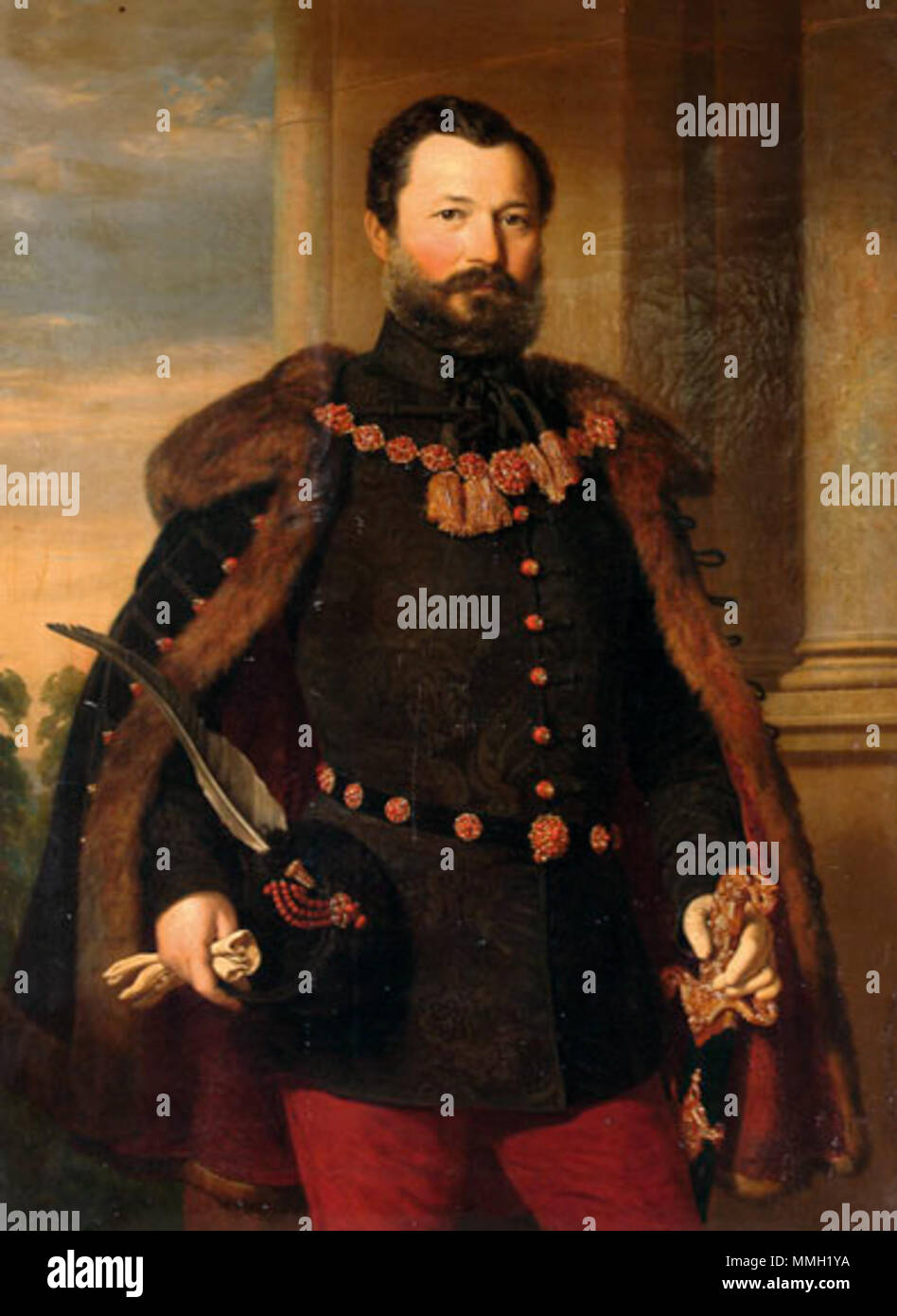 Barabás Ritratto di un uomo nobile e 1859 Foto Stock