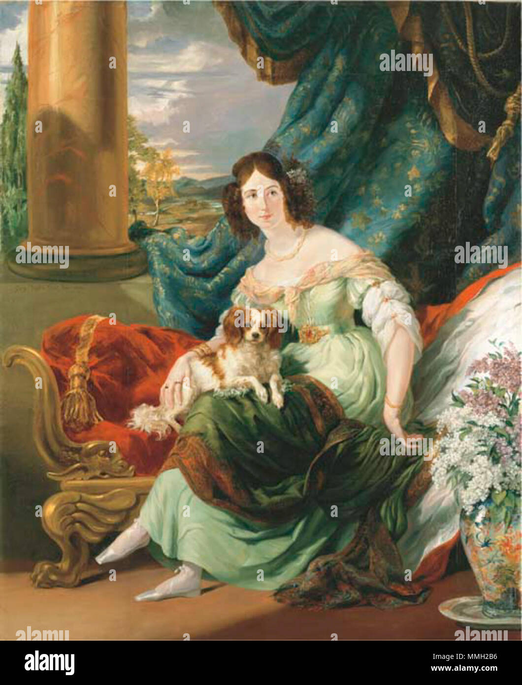 . Inglese: Il sitter, Charlotte (1795-1875), figlia di Camille de Lantivy du Resto (b. 1760) e Adelaide Blanc du Bois (1767-1856), è stata la moglie di Arthur, Comte de Bourgannaye (1785-1844), il figlio più anziano di Charles, Comte de Bourdonnaye (1752-1829) e Louise de Chauvelin (1763-1788). . 1830. Charlotte, la Contessa de la Bourdonnaye (1795-1875) 1830 (Parigi) Foto Stock