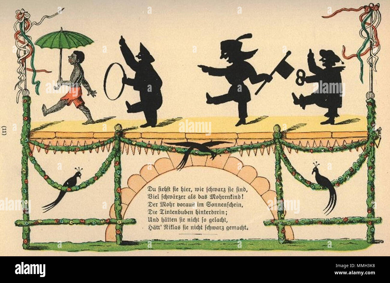 . Der Struwwelpeter: Die Geschichte von den schwarzen Buben Tafel 4 . creato 1858. Heinrich Hoffmann (1809-1894) nomi alternativi Polycarpus Gastfenger; Heulalius von Heulenburg; Pietro Struwwel; Reimerich Kinderlieb Descrizione autore tedesco autore di Struwwelpeter Data di nascita e morte 13 Giugno 1809 20 Settembre 1894 Luogo di nascita e morte Francoforte Monaco di Baviera sede di lavoro Germania competente controllo : Q215724 VIAF:?ISNI 76317116:?0000 0000 8155 9420 LCCN:?n79150242 NLA:?MusicBrainz 35402368:?7e65f2d5-a3AD-41B1-8643-81659d4774fb WorldCat H Hoffmann Struwwel 12 Foto Stock