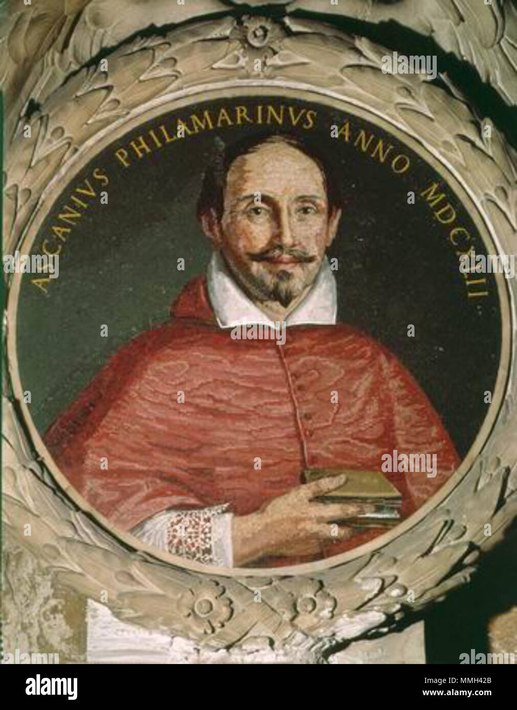 . Inglese: Ritratto del cardinale Ascanio Filomarino da Giovan Battista Calandra Italiano: Ritratto del cardinale Ascanio Filomarino ad opera di Giovan Battista Calandra, nella Chiesa dei Santi Apostoli, Napoli. . 1642. Giovan Battista Calandra. Il Cardinale Filomarino Foto Stock