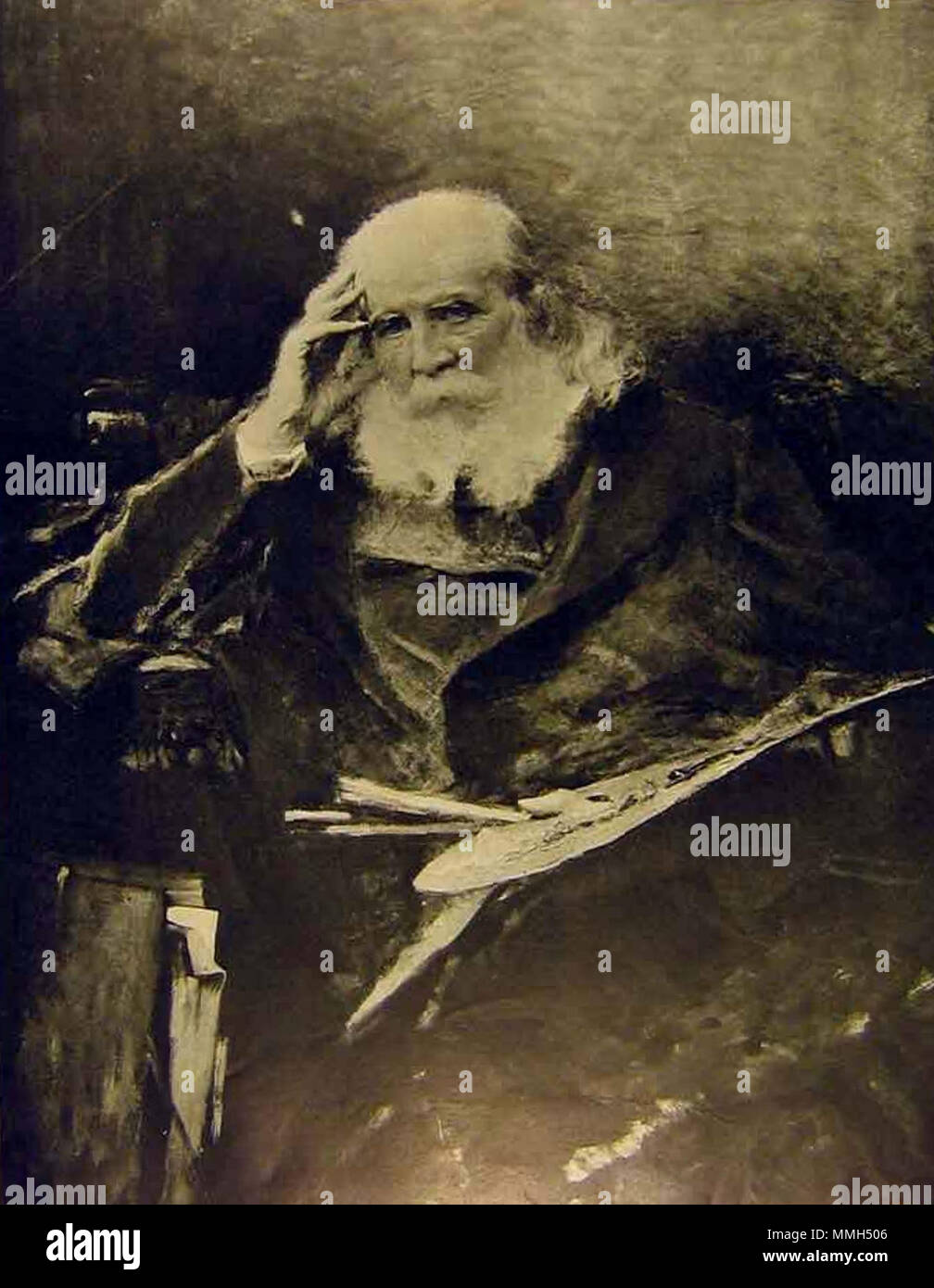 . Inglese: Ritratto di Ernest Hébert (1817-1908) da Aimé Morot (1850-1938) sul coperchio di L'illustrazione, 1905. . 22 aprile 2012, 04:50 (UTC). AimeMorot.jpg: quotidiano contemporaneo lavoro derivato: Stegop 30 Aime Morot Foto Stock