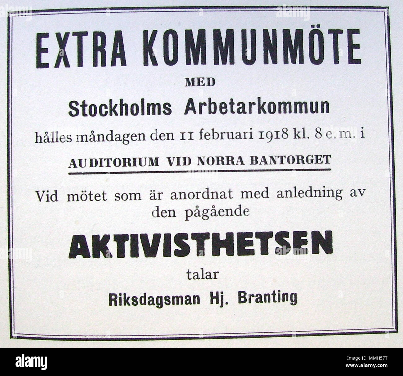 . Inglese: immagine del poster contro l'attivismo in questione di indipendenza finlandese Svenska: Foto av affisch mot aktivisthetsen ho Finlandsfrågan . 1918. Artista sconosciuto Aktivisthetsen 31 1918 1936 Foto Stock