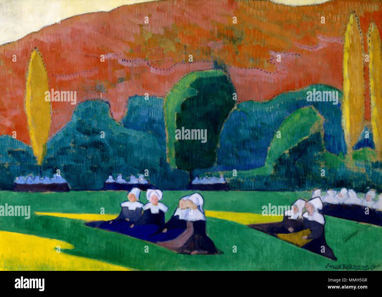 . Français : assistente Bretonnes à il perdono delle Nazioni unite (1892) Museo dell'Arte di Dallas, huile sur toile 82 x 116 cm . 16 settembre 2013. Museo dell'Arte di Dallas 81 Bernard 16 Sep 13 Foto Stock