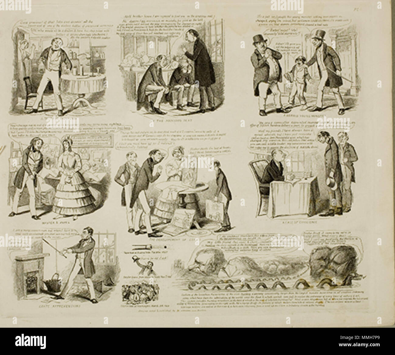 . Sea-Serpent e altre satire. Scarti. Nuova serie, Numero 1, 1849. Da D.C. Johnston. Repository: Harvard Art Museum. . 1849. David Claypoole Johnston (1798-1865) nomi alternativi David Claypool Johnston Descrizione disegnatore americano, printmaker, pittore e attore Data di nascita e morte 25 marzo 1799 8 Novembre 1865 Luogo di nascita e morte Philadelphia Dorchester, ma la posizione di lavoro autorità di Boston controllo : Q5232408 VIAF:?ISNI 57684331:?0000 0001 1650 1297 ULAN:?500031218 LCCN:?n50040318 GND:?129153508 WorldCat 1849 SeaSerpent sfridi no1 byDClaypooleJohnston Harvard Foto Stock