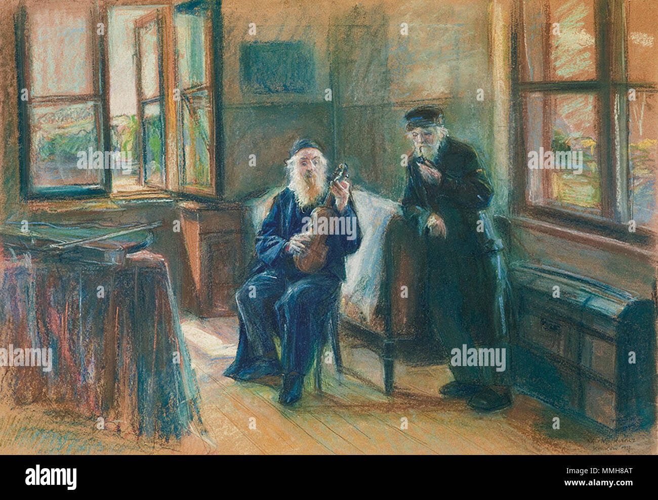 . Inglese: Violin Player Polski: Grajek . 1927. Artur Markowicz 1872-1934 59 Artur Markowicz Grajek 1927 Foto Stock