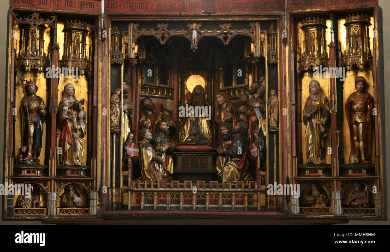 . Foto dell'Altare Maggiore della Chiesa del Santo Spirito a Tallinn Estonia . 1483; fotografia su Ott21 2007. Bernt Notke (1440-1509) nomi alternativi padrone di Lübeck San Gregorio Massa; Bernt Notken; Bernt Nüsschen; Padrone di Lübeck San Gregorio descrizione massa tedesco pittore e scultore Data di nascita e morte circa 1435 1508 o 1509 Luogo di nascita e morte Lassan (Vorpommern) Lübeck sede di lavoro Lübeck competente controllo : Q450490 VIAF:?ISNI 32788904:?0000 0001 2278 1141 ULAN:?500008349 LCCN:?n82212395 WGA:?NOTKE, Bernt WorldCat HolyGhostTallinnNotke Foto Stock . Foto dell'Altare Maggiore della Chiesa del Santo Spirito a Tallinn Estonia . 1483; fotografia su Ott21 2007. Bernt Notke (1440-1509) nomi alternativi padrone di Lübeck San Gregorio Massa; Bernt Notken; Bernt Nüsschen; Padrone di Lübeck San Gregorio descrizione massa tedesco pittore e scultore Data di nascita e morte circa 1435 1508 o 1509 Luogo di nascita e morte Lassan (Vorpommern) Lübeck sede di lavoro Lübeck competente controllo : Q450490 VIAF:?ISNI 32788904:?0000 0001 2278 1141 ULAN:?500008349 LCCN:?n82212395 WGA:?NOTKE, Bernt WorldCat HolyGhostTallinnNotke Foto Stock