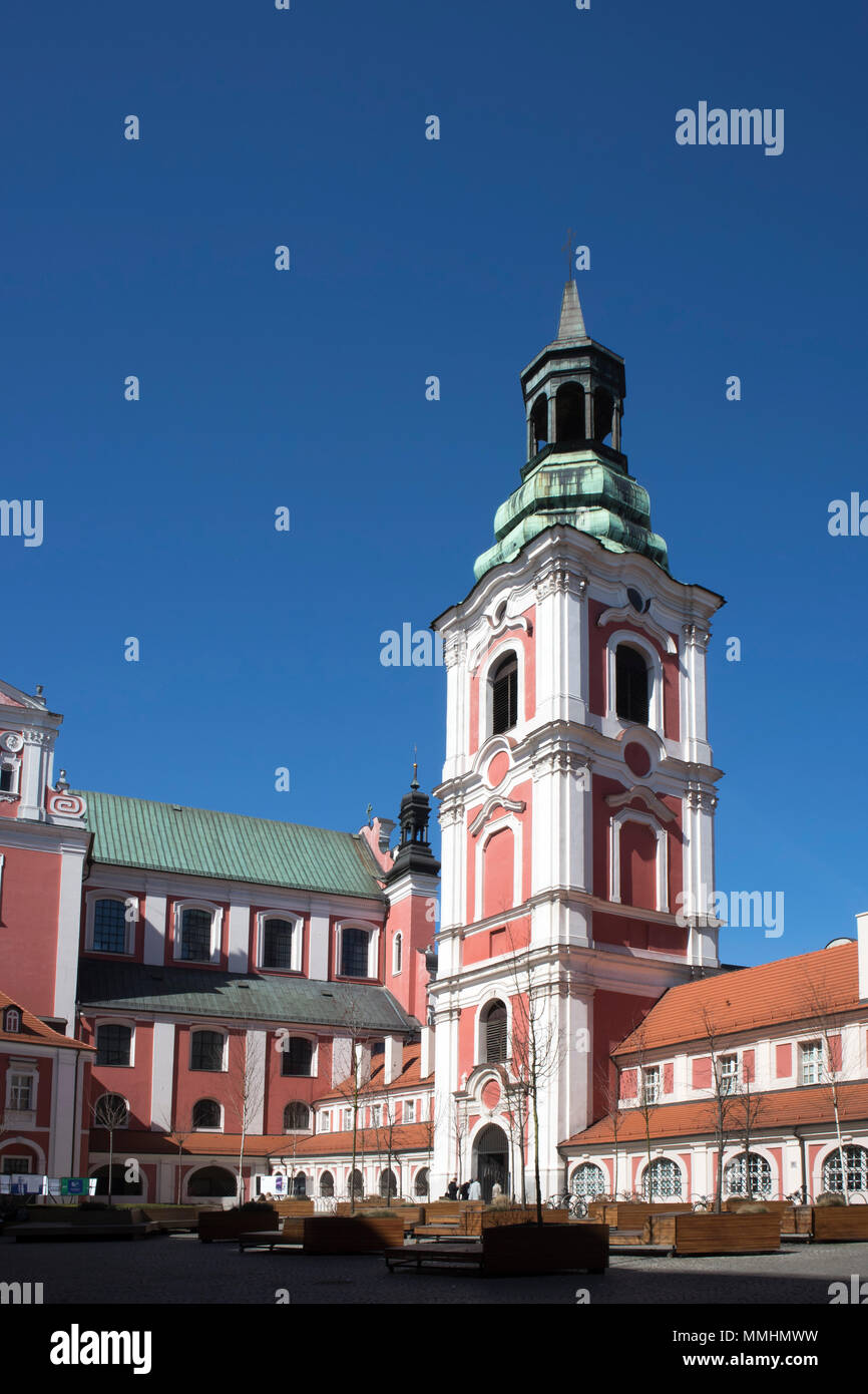 Poznan, Polonia, 30 Aprile 2018: Basilica Minore di San Stanislao Foto Stock