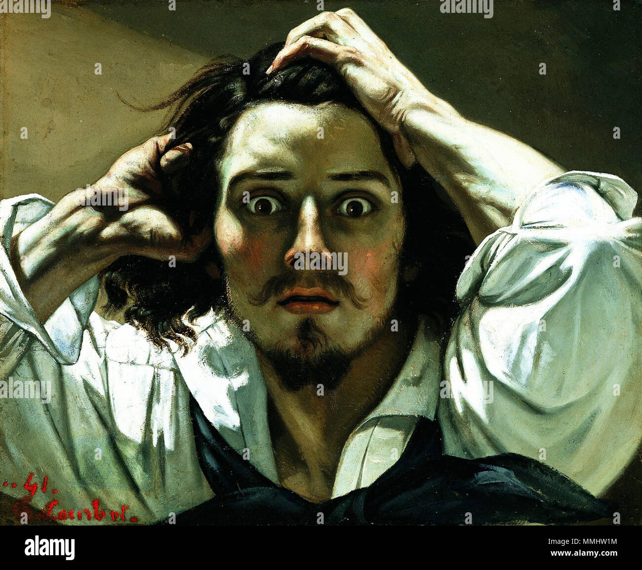 Gustave Courbet auto-retrato Foto Stock Gustave Courbet auto-retrato Foto Stock