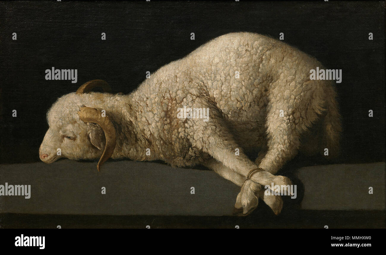 Agnus Dei, por Francisco de Zurbarán Foto Stock