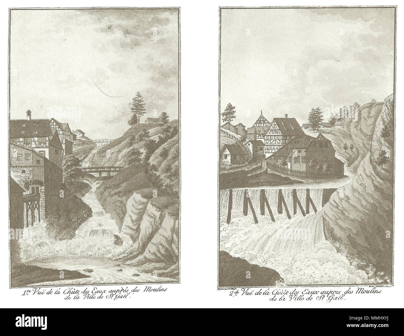 Die alten Mühlen in San Gallo 1 Foto Stock