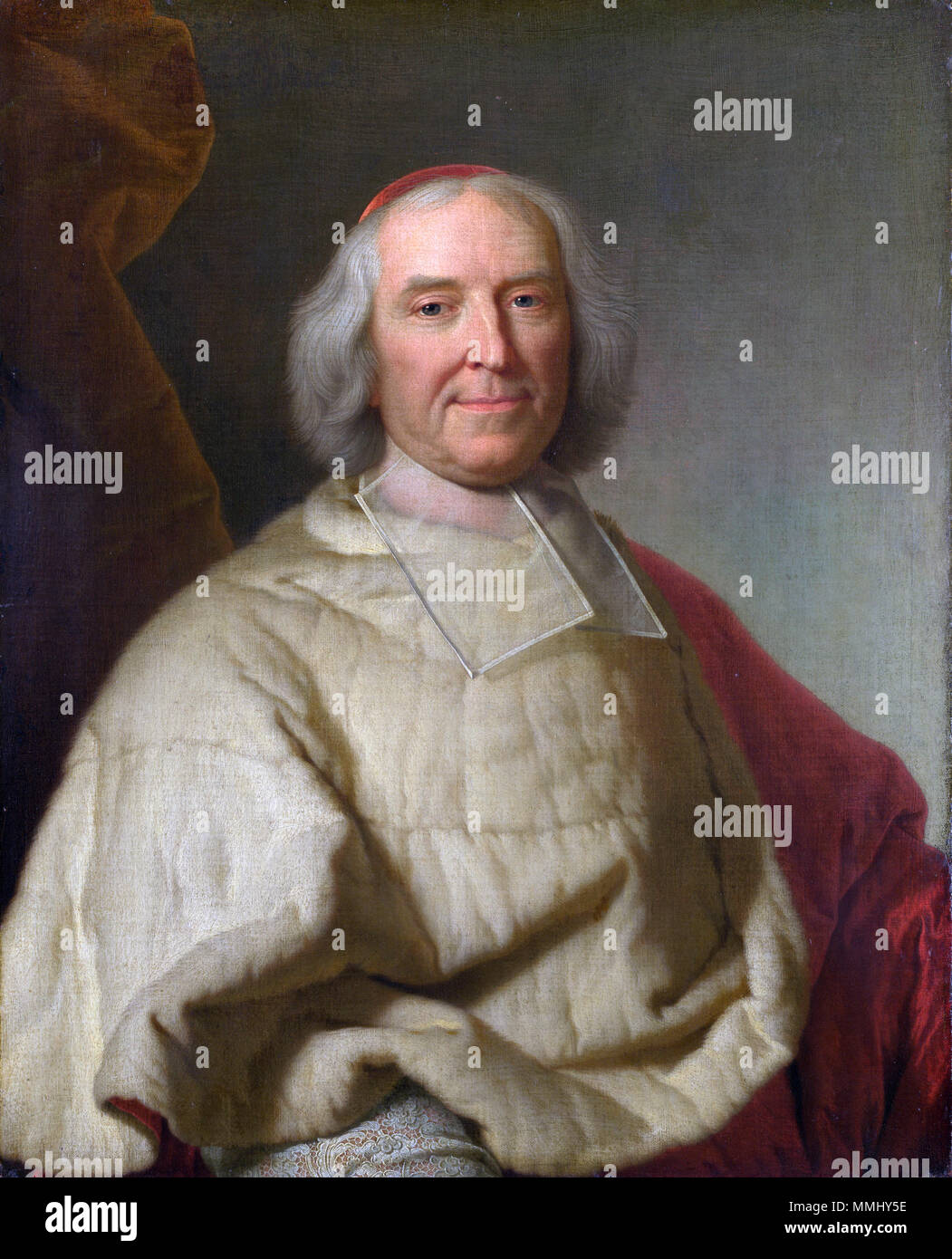 . Ritratto di André-Hercule de Fleury (1653-1743) Questo dipinto è probabilmente una copia di un originale da Rigaud Il duomo. Molte copie sono state fatte nella sua bottega. Il Cardinale Fleury. dopo il 1728. Il Cardinale de Fleury da Rigaud Il duomo Foto Stock