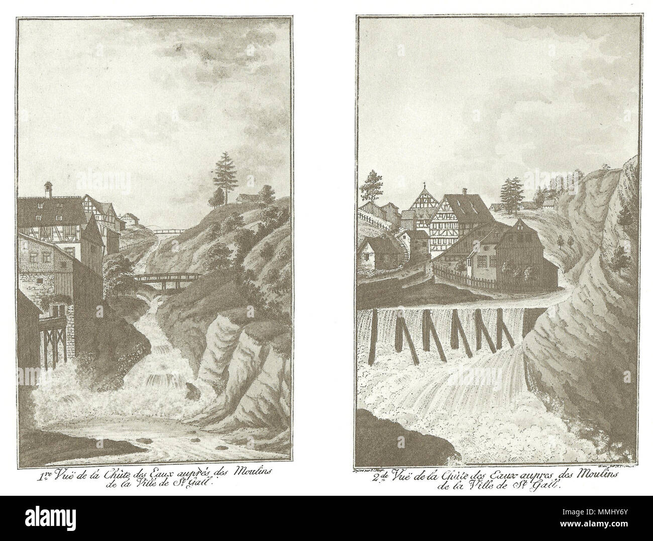 Die alten Mühlen in San Gallo 2 Foto Stock