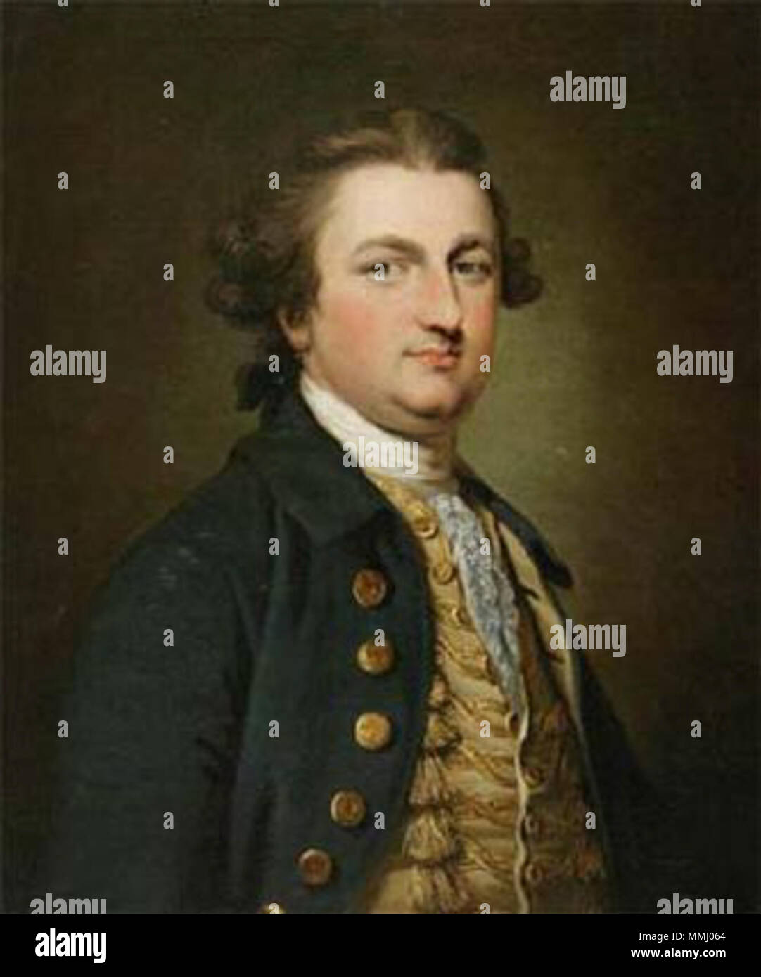 . Inglese: Ritratto di Henry Somerset, quinto Duca di Beaufort (1744-1803) . terzo trimestre del XVIII secolo. Henry Somerset quinto Duca di Beaufort da Francis Cotes Foto Stock
