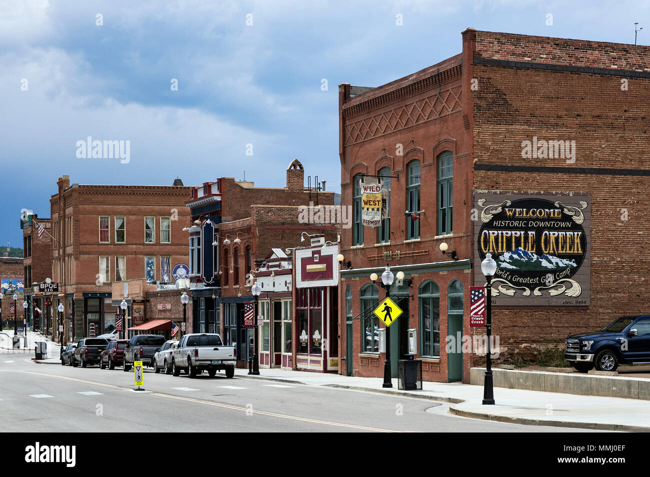 Città di Cripple Creek, Colorado, Stati Uniti d'America. Foto Stock