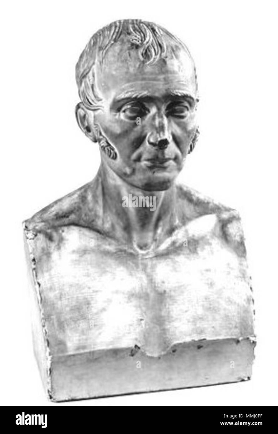 . Français : Charles Grandjean, maire de Réméréville et conseiller général de la Meurthe. Buste par Giorné Viard. . 1850. Viard Giorné Grandjean (par Viard) Foto Stock