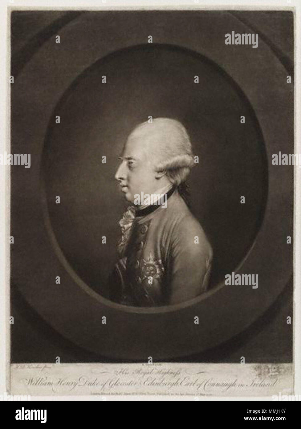 Da; pubblicato da; dopo Richard Earlom; Robert Sayer; Hugh Douglas Hamilton,print,pubblicata il 1 maggio 1771 William Henry duca di Gloucester e di Edimburgo Foto Stock