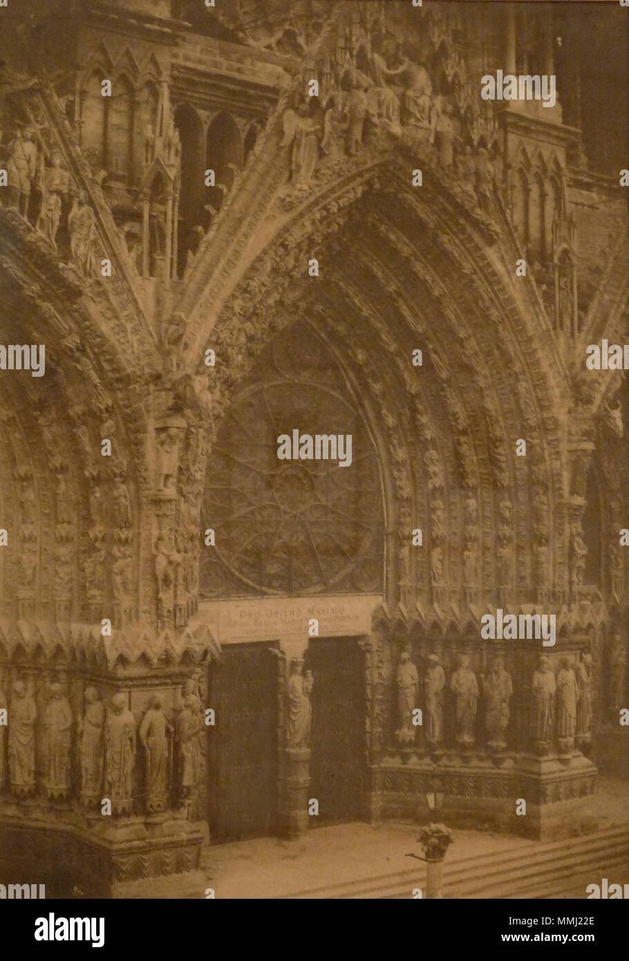 Charles Marville-Cathédrale de Reims Foto Stock