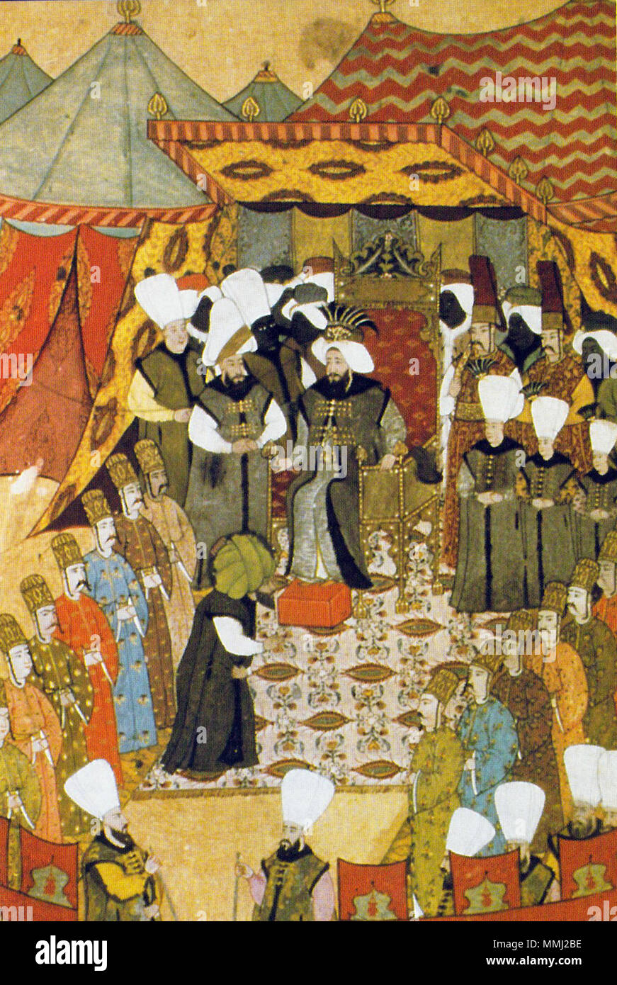 . Français : miniatura de Levni illustrant le Livre des fêtes de Vehbi. 1720 . 1720. Levni Ahmet III 1720 Foto Stock