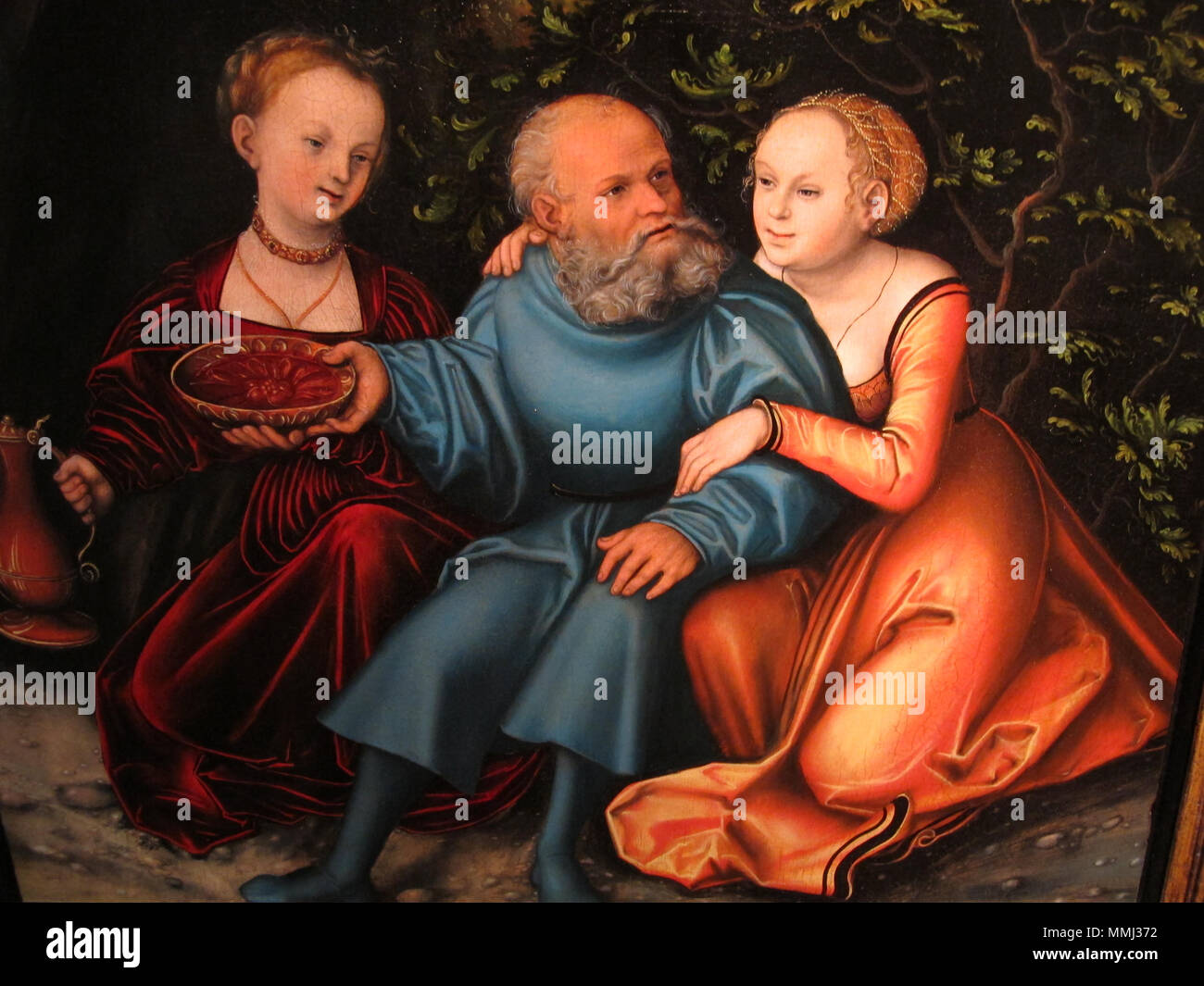 Lot e le sue figlie (dettaglio). 1533. Cranach il Vecchio, lotto e le figlie, 1533, 03 Foto Stock