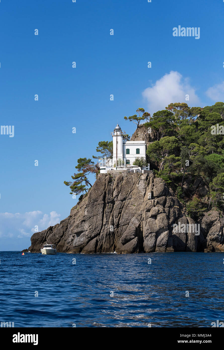 Faro, Portofino Liguria, Italia. Foto Stock