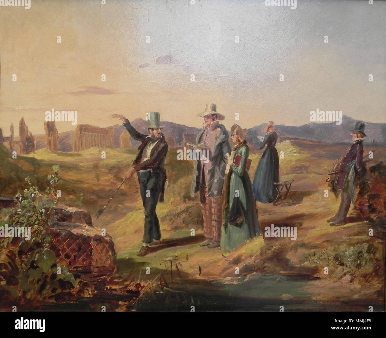 Inglese: Inglese turisti in Campagna Deutsch: Engländer in der Campagna . circa 1845. Carl Spitzweg (11)i turisti inglesi Foto Stock