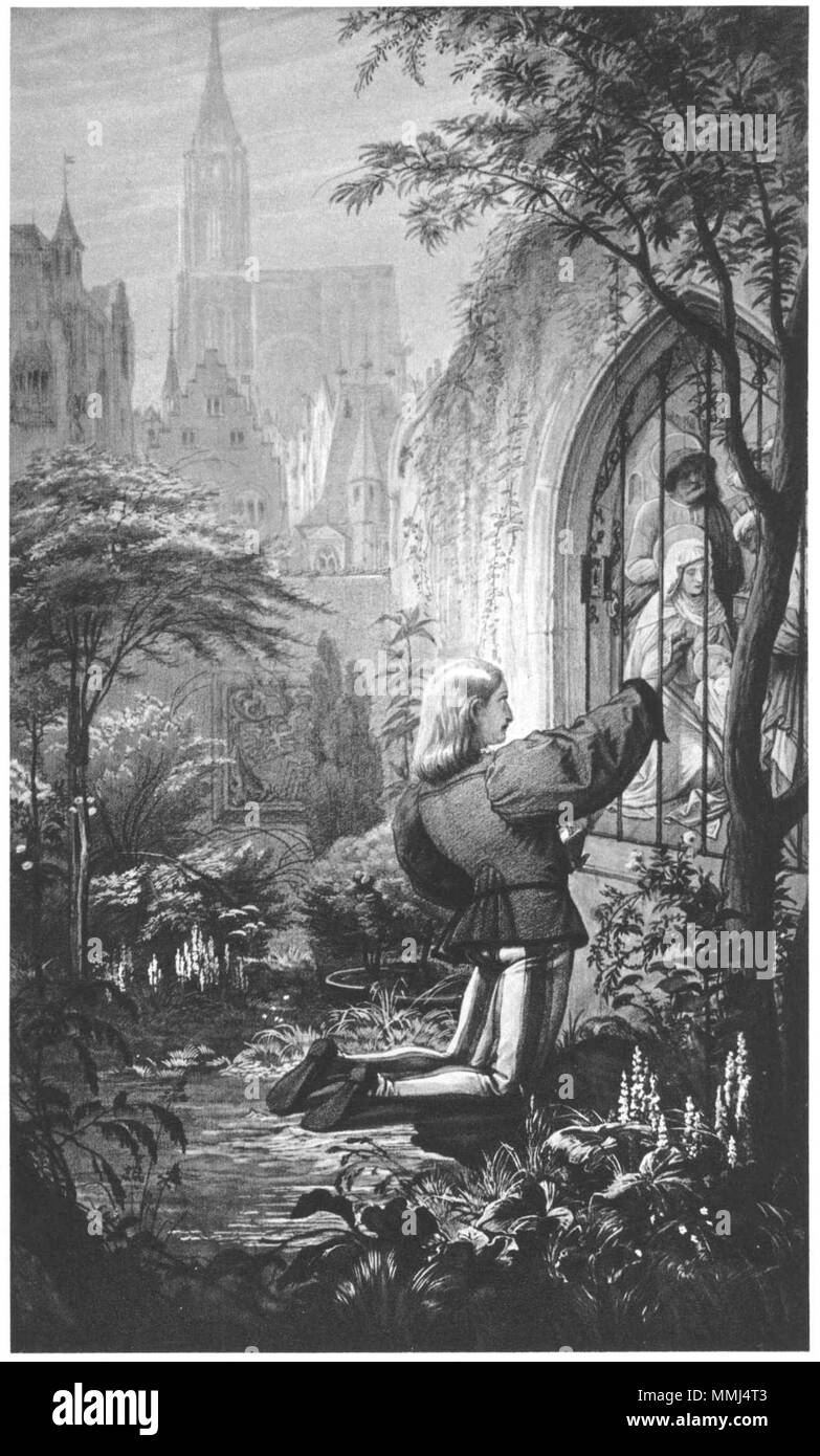 Eduard Jakob von Steinle aus der Chronika eines fahrenden Schülers Foto Stock