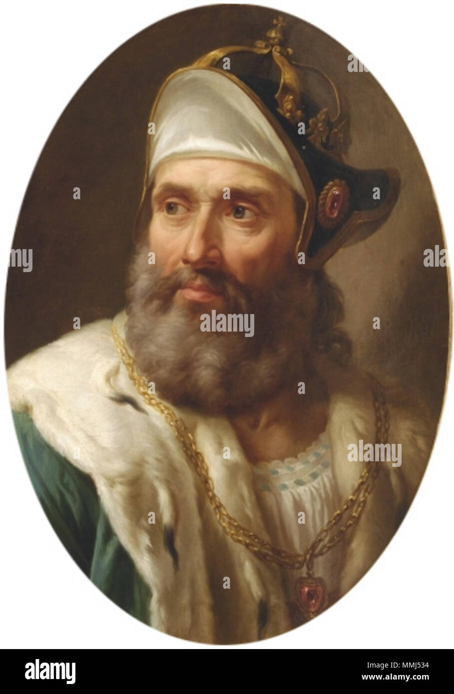 Inglese: Ritratto di Venceslao II di Boemia. Polski: Portret Wac?l'AWA II czeskiego. Tra il 1768 e il 1771. Bacciarelli - Vaclav Foto Stock