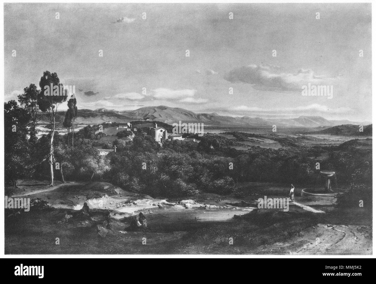 Perugia. circa 1830. Carl Rottmann Perugia Foto Stock