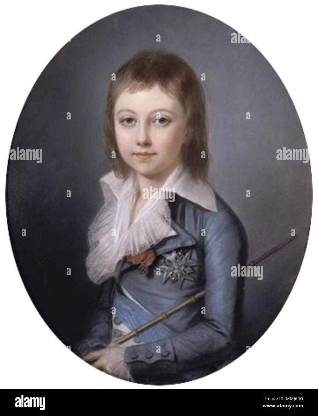 Inglese: Ritratto di Dauphin Louis Charles della Francia (1785-1795) . 1792. Alexander Kucharsky 001 Foto Stock