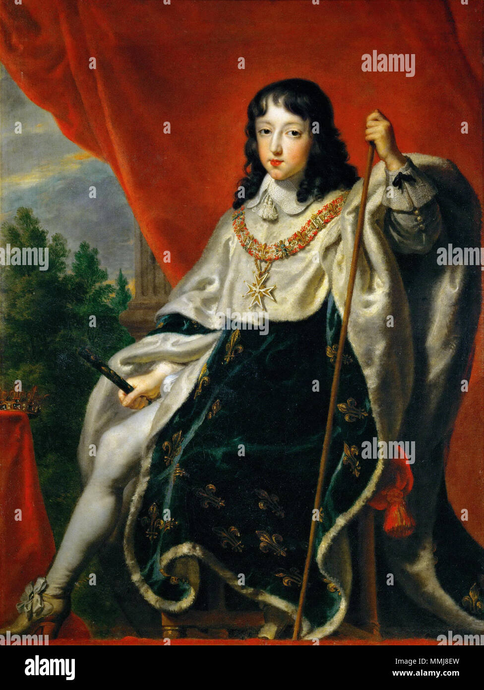 Philippe di Francia, duca di Angiò. 1650. Philippe di Francia, duca di Anjou da Juste d'Egmont Foto Stock