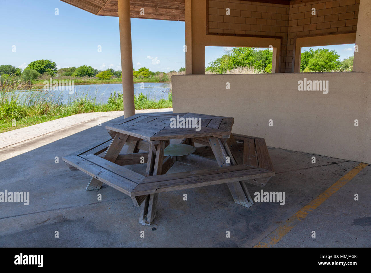 Visitor Center area a Anahuac National Wildlife Refuge nel sud-est del Texas. Foto Stock