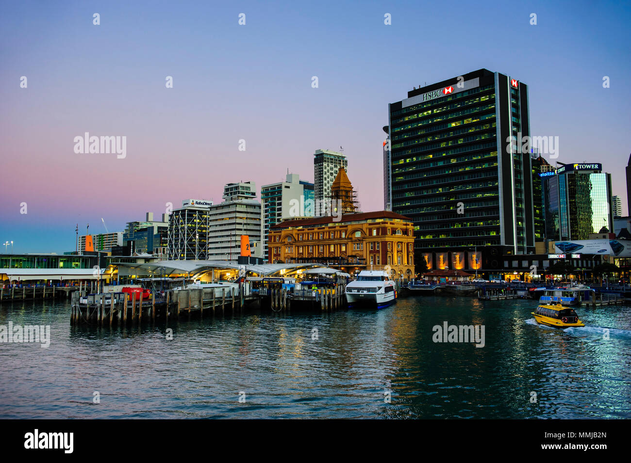 Skyline di Auckland, Nuova Zelanda Foto Stock