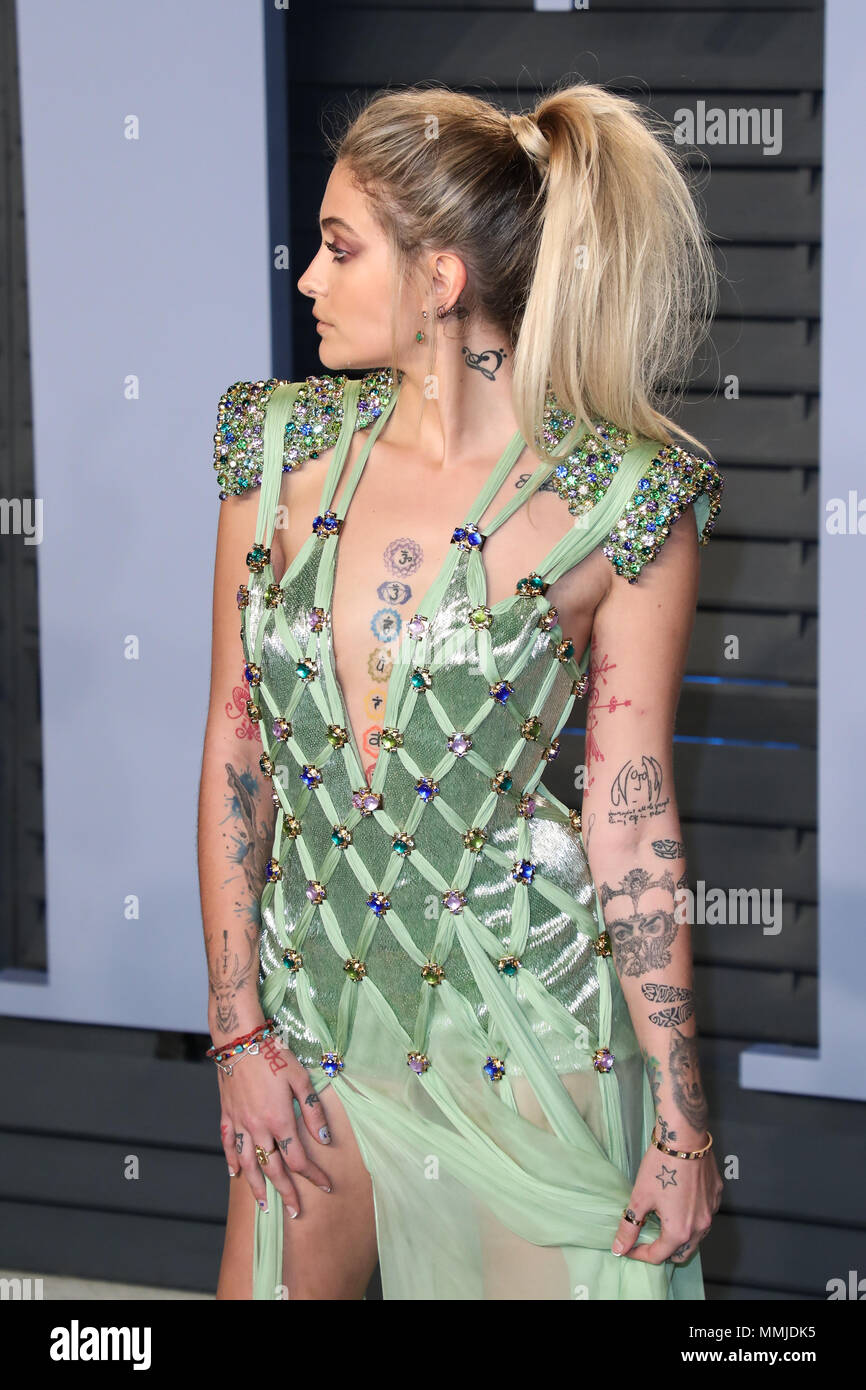 Vanity Fair Oscar Party 2018 si è tenuto presso il Wallis Annenberg Center for the Performing Arts di Beverly Hills, la California offre: Paris Jackson dove: Los Angeles, California, Stati Uniti quando: 05 Mar 2018 Credit: Sheri Determan/WENN.com Foto Stock