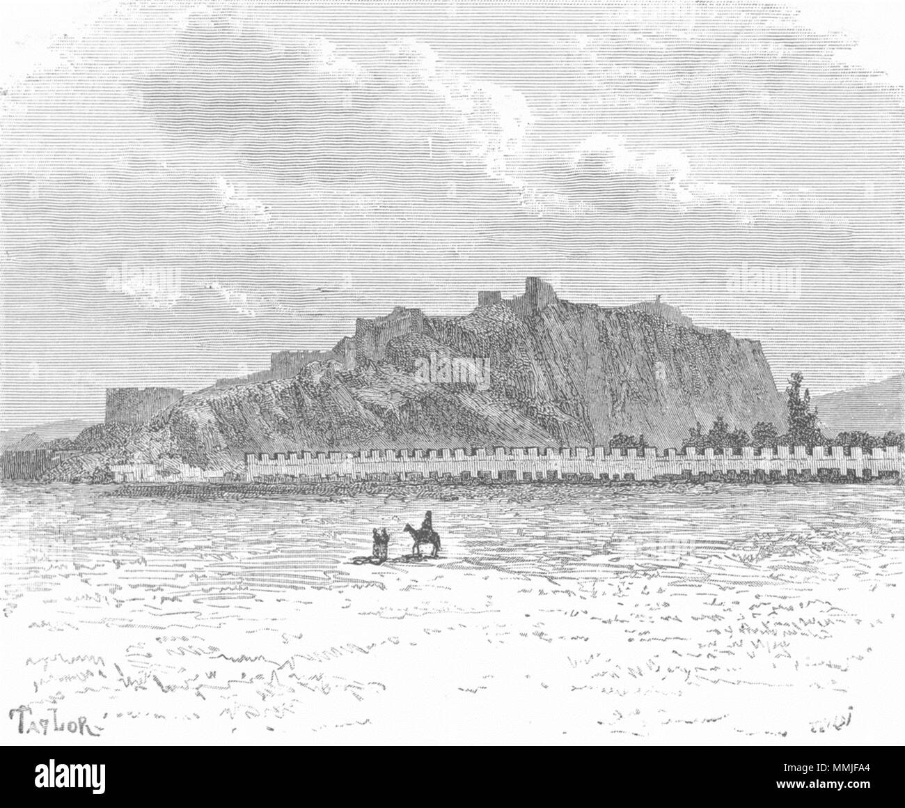 La Turchia. La città e la cittadella di Van c1885 antica vintage delle immagini di stampa Foto Stock