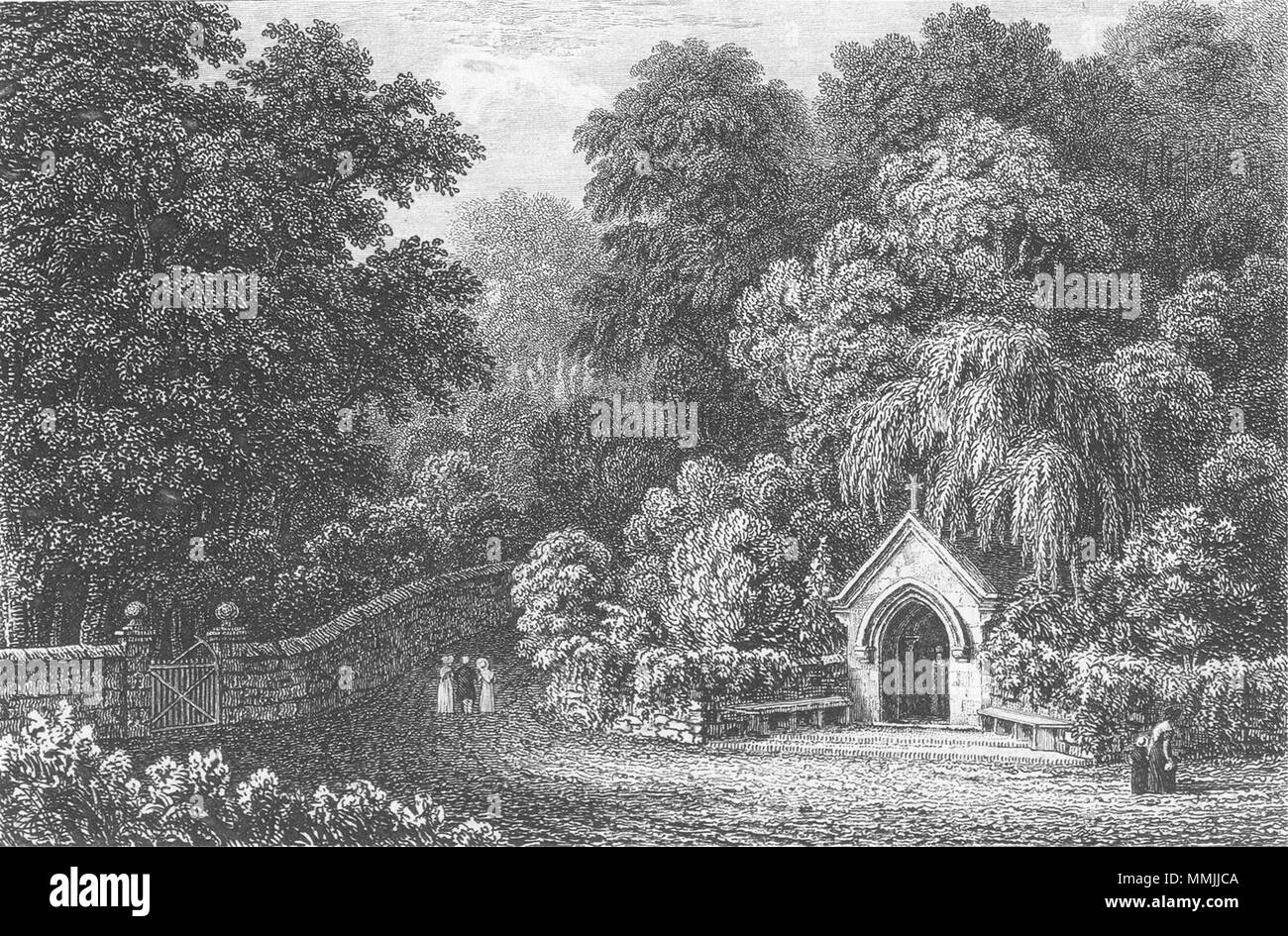 IOW. St Lawrence. ben Villa Marina Signore Yarborough 1839 antica stampa Foto Stock