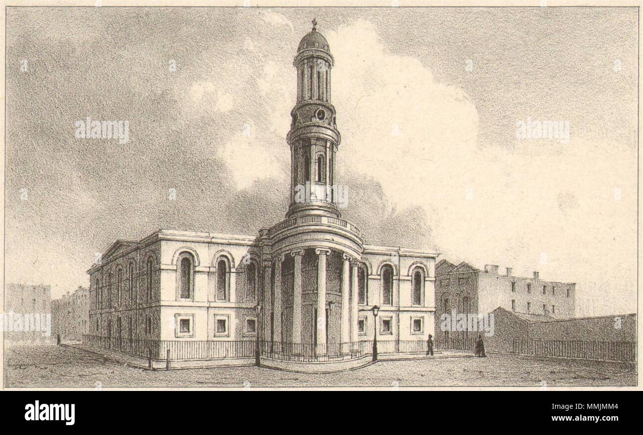 MARYLEBONE. La chiesa di Santa Maria, Bryanston Square.Wyndham posto.Robert Smirke 1833 Foto Stock