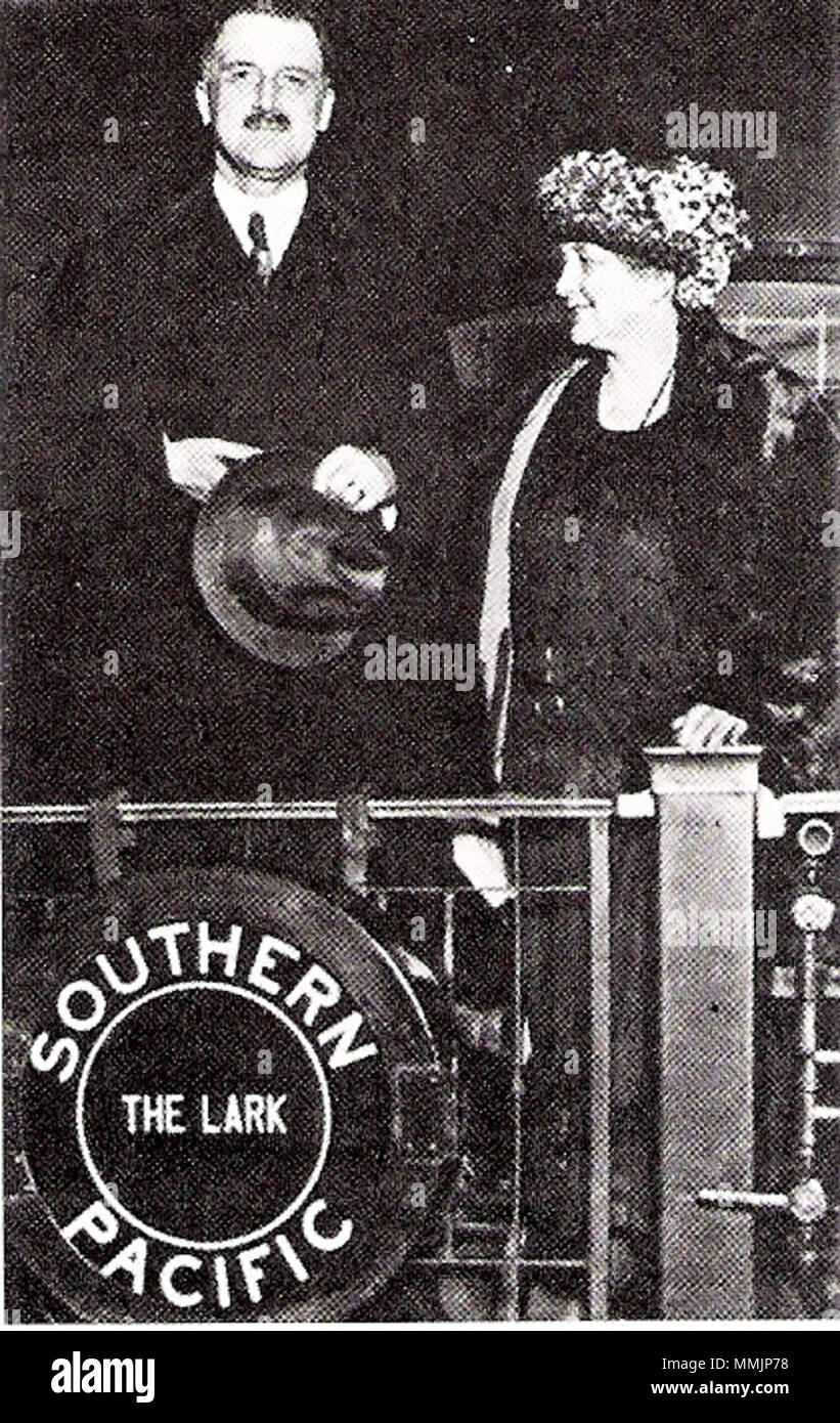 . Fotografia del 1922 di Amadeo Giannini e sua moglie . Il 22 giugno 2009. Davide Papalini 41 Amadeo Giannini-1922 Foto Stock