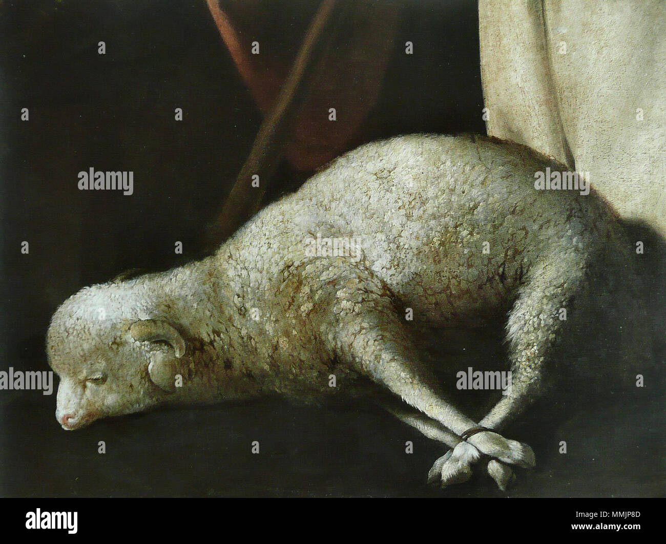 Francisco de Zurbarán - Adorazione des bergers (détail) Foto Stock