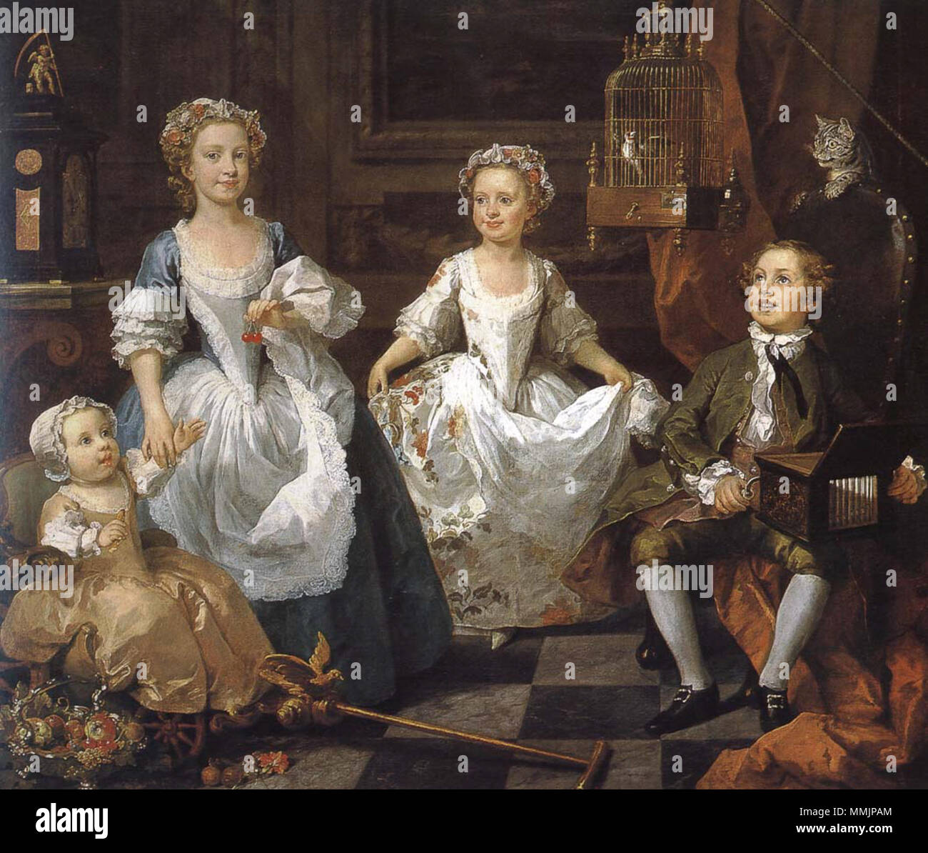 Deutsch: Porträt der Graham-Kinder inglese: Graham i bambini . 1742. Hogarth, bambini graham Foto Stock Deutsch: Porträt der Graham-Kinder inglese: Graham i bambini . 1742. Hogarth, bambini graham Foto Stock