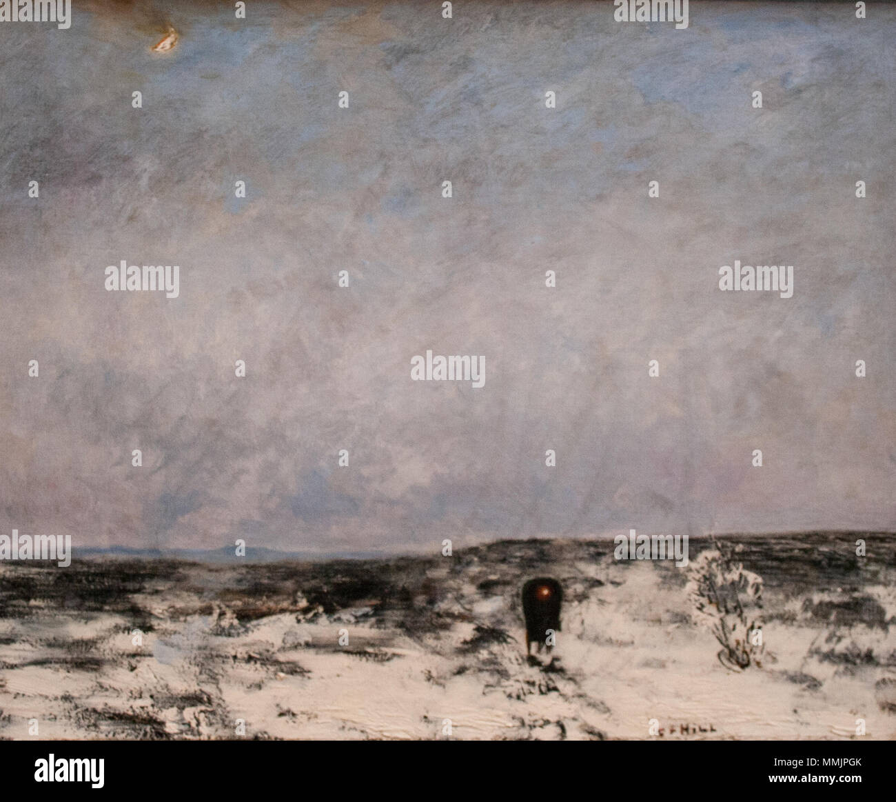 Paesaggio con carrello. 1878. Hill - Paesaggio con carrello Foto Stock