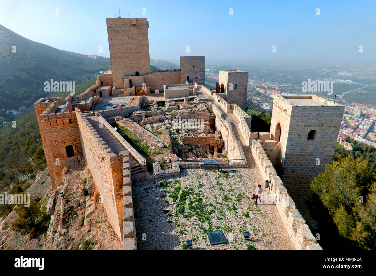 Castello di Santa Catalina / Santa Catalina Castello / Castillo de Santa Catalina, Cerro de Santa Catalina Hill, Jaén, Andalusia, Spagna Foto Stock
