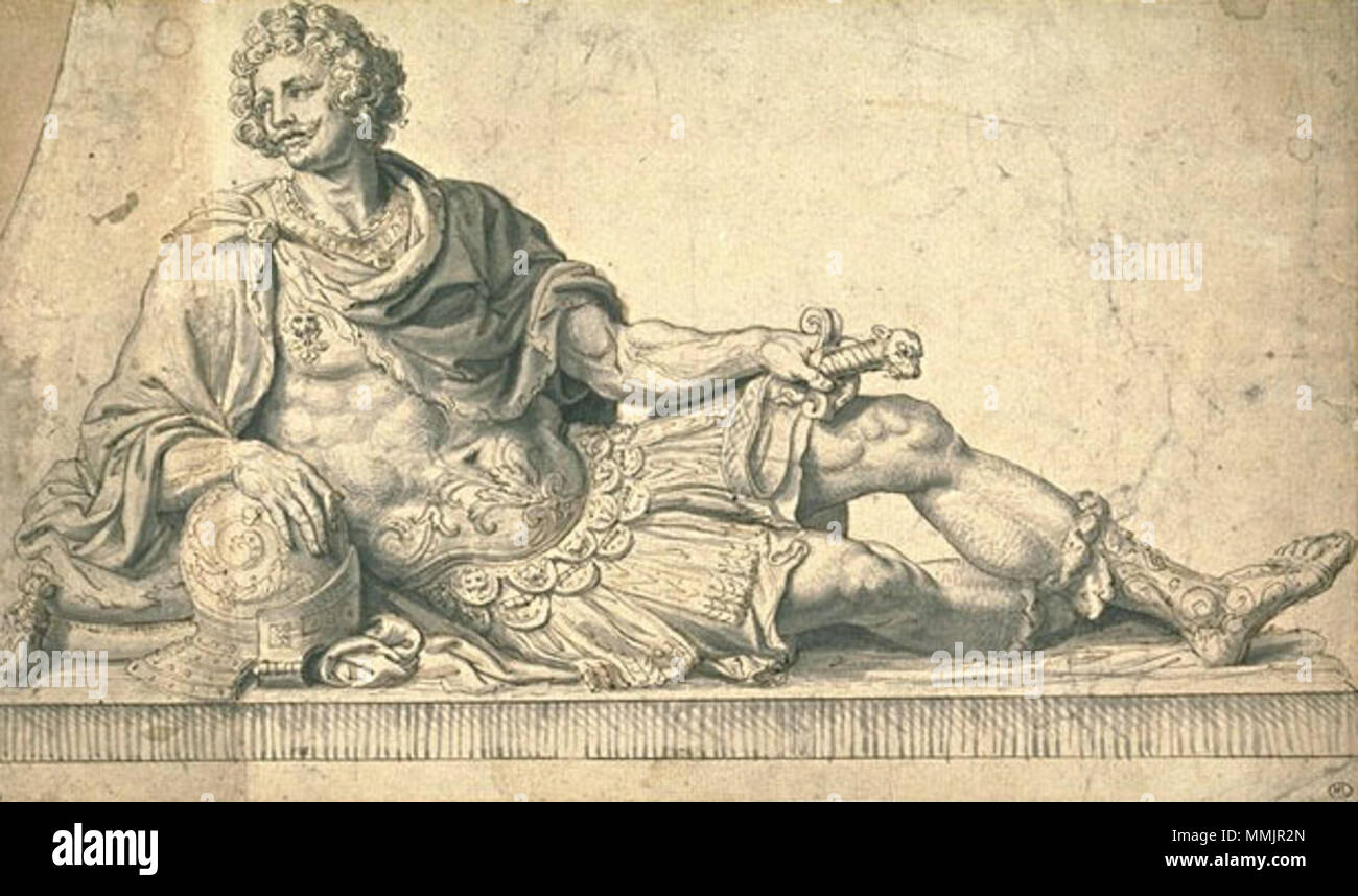 . Français : progettazione del monumento funebre di Henri II de Montmorency a Moulins Español: Dibujo del Monumento a Henri II de Montmorency en Moulins realizado por Thomas Regnaudin . Il XVII secolo. Michel Anguier (1612-86) 46 Anguier montmorency Foto Stock