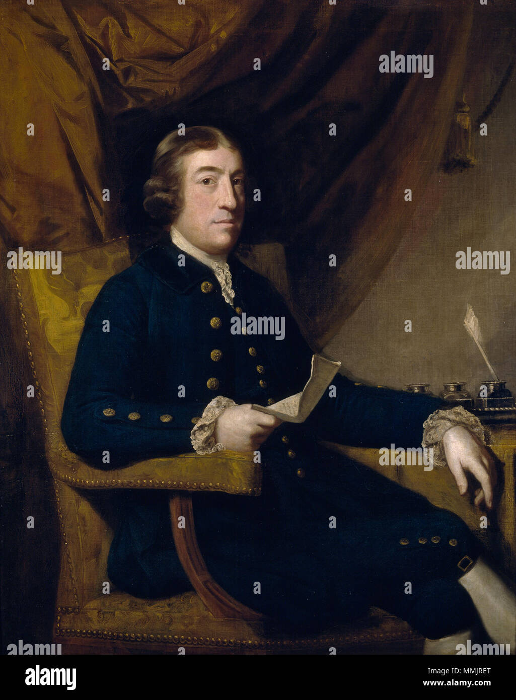 Ritratto di James Bourdieu. tra ottobre 1765 e gennaio 1766. Il sig. James Bourdieu (Reynolds) Foto Stock