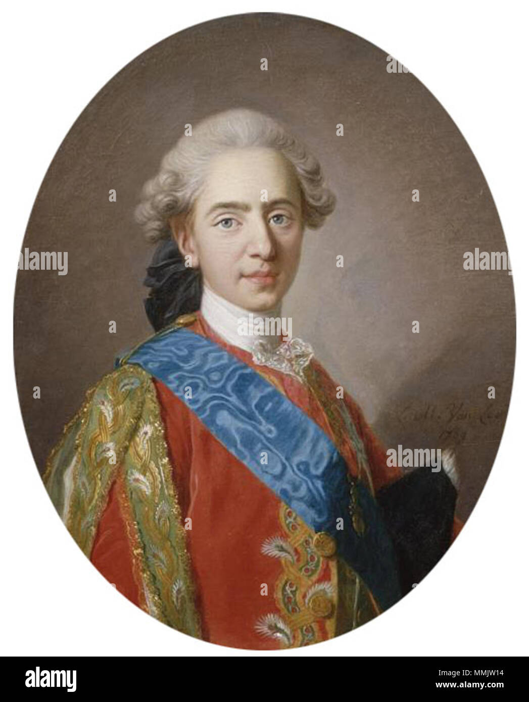 . Inglese: Luigi XVI di Francia quando era il Delfino di Francia. Italiano: Luigi XVI di Francia quand'era Delfino di Francia. . 1769. Van Loo, Louis-Michel - Le Dauphin Louis Auguste, in seguito Louis XVI Foto Stock
