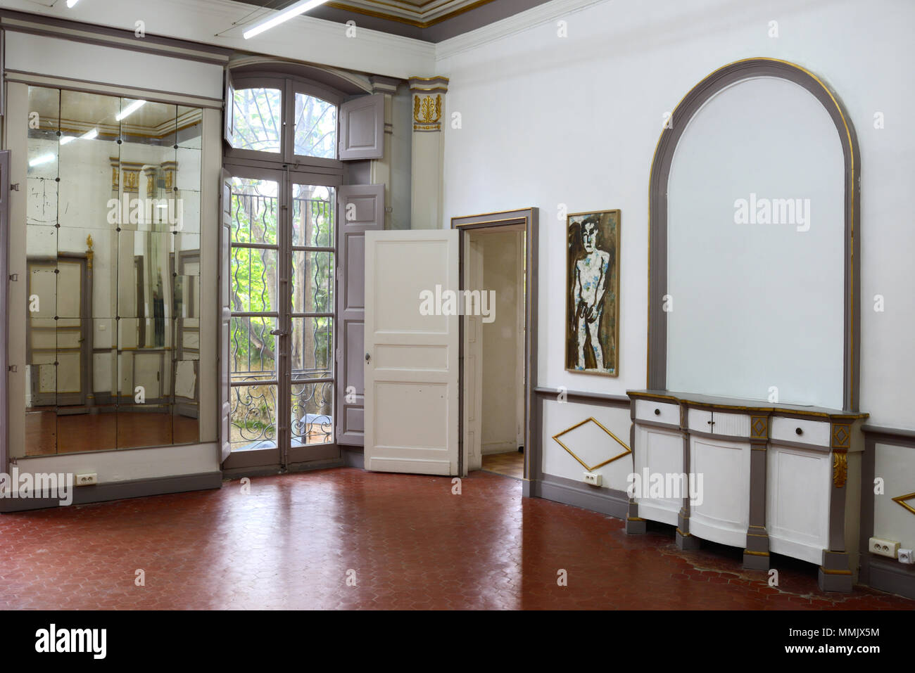Galleria interna Gallifet Art Center, in c diciottesimo Gallifet Townhouse o hôtel particulier, Aix-en-Provence Provence Francia Foto Stock